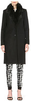 Thumbnail for your product : MICHAEL Michael Kors Faux fur-trimmed wool-blend coat