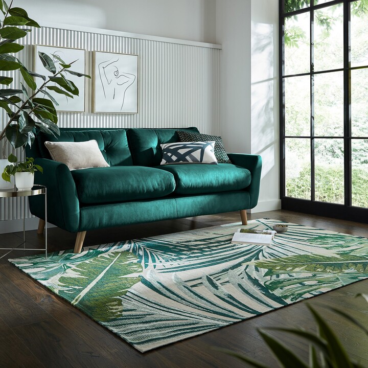 Dunelm Jungle Palm Chenille Rug Jungle Palm Cream ShopStyle