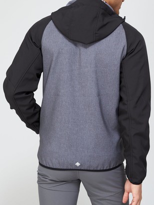 Regatta Arec Hooded Soft Shell Jacket - Black/Grey