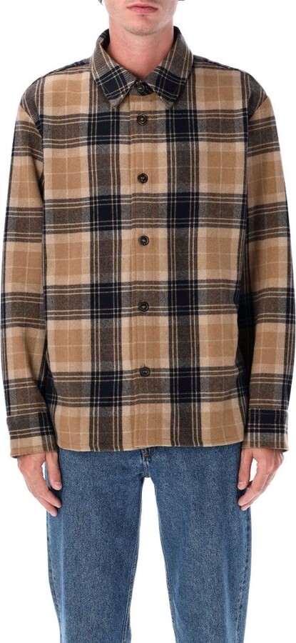A.P.C. Long-Sleeved Checked Shirt