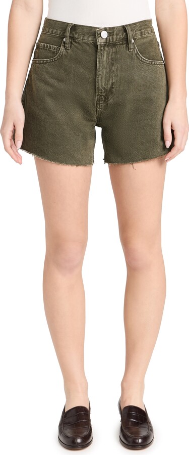 FRAME Le Super High Short Raw Fray Jeans
