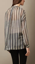 Thumbnail for your product : Burberry Oversize Striped Silk Shirt