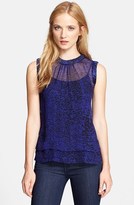 Thumbnail for your product : Rebecca Taylor Sleeveless Double Layer Top