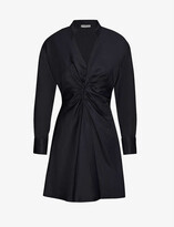 Thumbnail for your product : Sandro Celia ruched satin-twill mini dress
