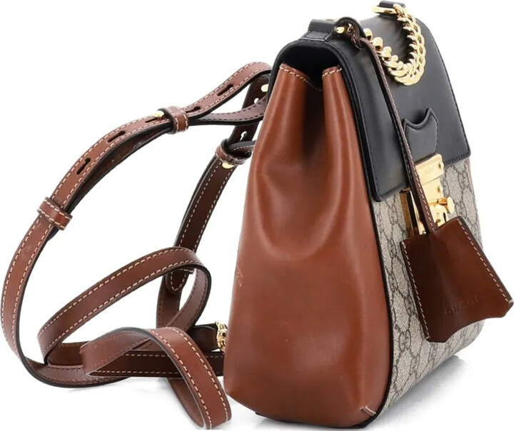 Gucci Pre-Owned Padlock GG Coated Canvas and Leather Mini backpack