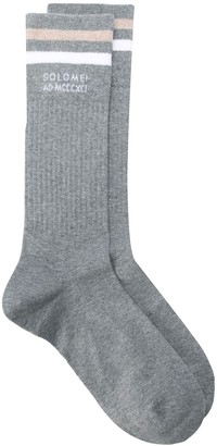 Brunello Cucinelli Contrasting Stripe Mid-Length Socks