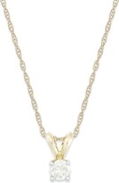 Thumbnail for your product : Macy's Round-Cut Diamond Pendant Necklace in 10k White or Yellow Gold (1/4 ct. t.w.)