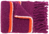 Thumbnail for your product : AMI Paris Contrasted Stripes Scarf