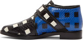 Thumbnail for your product : Kenzo Blue Snakeskin Slip-On Shoes