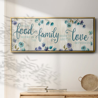 Red Barrel Studio Food Family Love- Framed Canvas