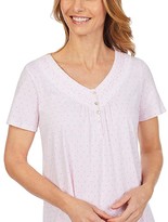 Thumbnail for your product : Carole Hochman Soft Jersey Short Sleeve Sleepshirt (Pink Stripe/Dot) Women's Pajama
