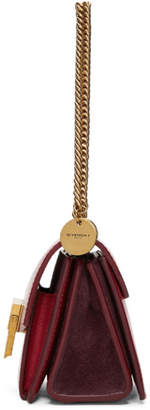 Givenchy Red and Burgundy Mini GV3 Shoulder Bag