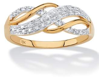 Seta Jewelry .12 Tcw Round Diamond Solid Infinity Crossover Ring