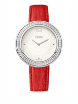 Thumbnail for your product : Fendi My Way Stainless Steel, Fox Fur & Elite Leather Strap Watch