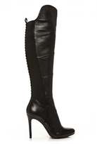 Thumbnail for your product : Moda In Pelle Strada Black Leather Stiletto Heel Knee Boot