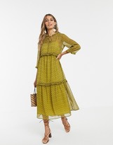 Thumbnail for your product : Y.A.S paisley printed tiered smock maxi dress