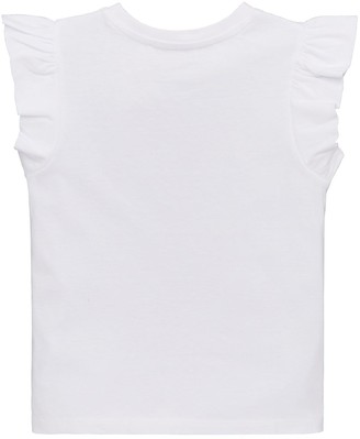 Very Girls Big Sister Frill Sleeve T-Shirt - White