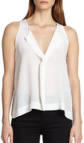 Thumbnail for your product : Alice + Olivia Silk Hi-Lo Top