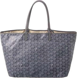 Preowned Authentic Goyard Bellechasse PM Women Canvas,Leather Tote