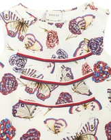 Thumbnail for your product : Gucci Butterfly Printed Cotton Poplin Dress