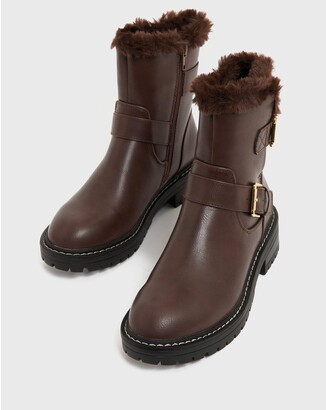 Brown Fur Lined Boots | Shop the world's largest collection of fashion |  ShopStyle UK