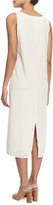 Thumbnail for your product : The Row Nelly Raw-Edge Sleeveless Midi Dress, Ivory