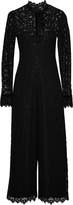 Thumbnail for your product : Temperley London Eclipse Cropped Corded Lace Wide-leg Jumpsuit