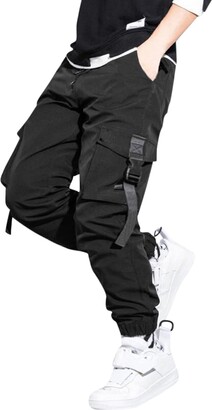 Oyz 13 House Casual with Pockets Trousers Color Solid Waist Male Elastic  Long Pants Fashion Men's Casual Pants Chinos Pants Men Stretch Black -  ShopStyle