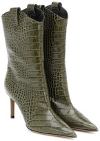 Thumbnail for your product : Alexandre Vauthier Wayne croc-effect leather ankle boots