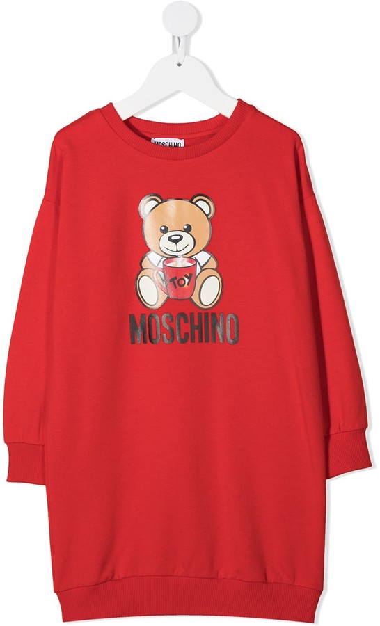 girls red moschino dress