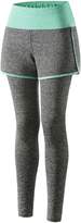 Thumbnail for your product : Wantdo Women's Yoga Leggings Layered Mini Skirt Active Sport Tight Pants (,L)