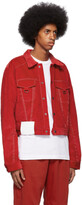 Thumbnail for your product : Pyer Moss Red Corduroy Trucker Jacket