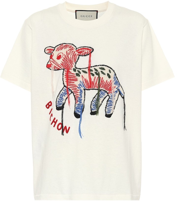 gucci embroidered shirt