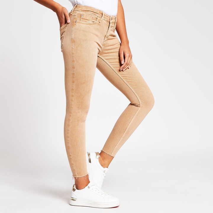skinny jeans beige