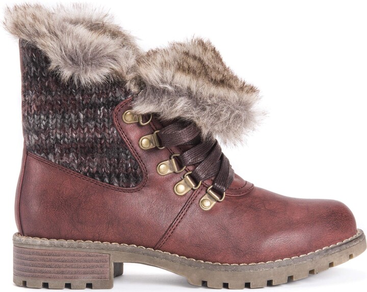 MUK LUKS Women's Gerri Boots - Knit Fashion Boots With Memory Foam