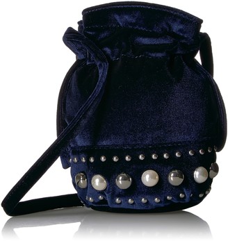 The Fix Amazon Brand Kirby Mini Studded Velvet Bucket Crossbody Bag