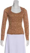 Thumbnail for your product : Nicole Miller Long Sleeve Lace Top