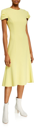 Jason Wu Collection Compact Crepe Fit & Flare Dress
