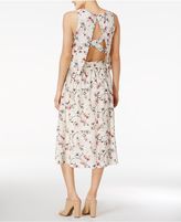 Thumbnail for your product : J.o.a. Front-Zip Floral-Print Crop Top