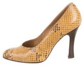 Thumbnail for your product : Marni Snakeskin Round-Toe Pumps