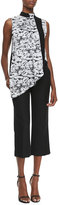 Thumbnail for your product : Robert Rodriguez Cropped Animal Jacquard Trousers