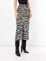 Thumbnail for your product : Anine Bing Bar silk zebra print skirt
