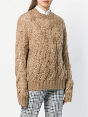 Prada cable open knit jumper