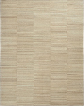 Vintage Kilim In Beige & Cream Striped Patterns - Rug & Kilim