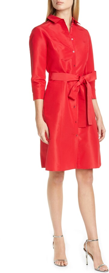 Carolina Herrera Belted Silk Shirtdress