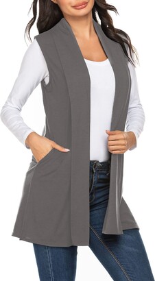 Open front draped vest Clearance