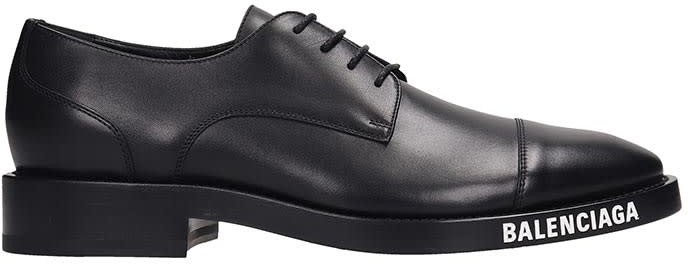 Balenciaga Leather Rim Bb Derby Shoes -