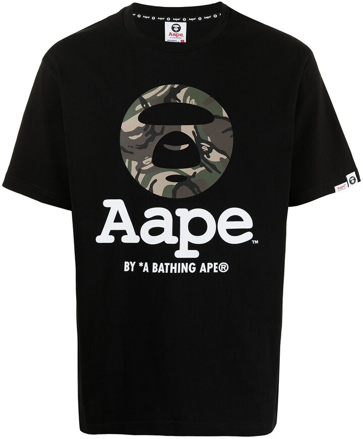 AAPE BY *A BATHING APE® Og Moon Face camouflage T-shirt - ShopStyle