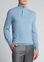 Thumbnail for your product : Ermenegildo Zegna Men's Quarter-Zip Mock-Neck Cashmere Sweater