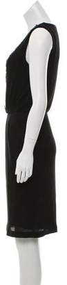 Adam Sleeveless Knee-Length Dress Black Sleeveless Knee-Length Dress